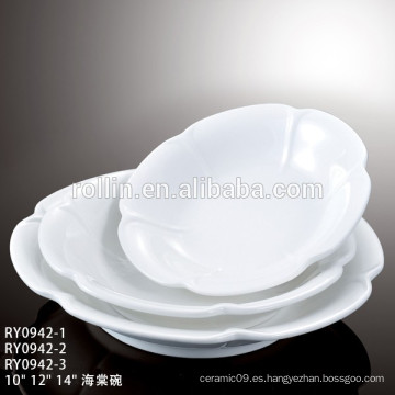 Profesional de porcelana al por mayor de diseño moderno de restaurante cuadrado placa de porcelana cuadrada